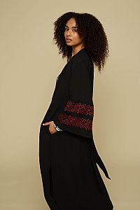 KIMONO ATTICO (BLACK/RED EMBROIDERED)
