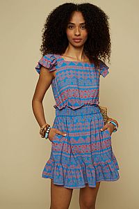 KYKLOS TOP (BLUE JEWELLERY PRINT)