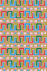 TECTON SKIRT (PINK ABSTRACT LABYRINTH PRINT)
