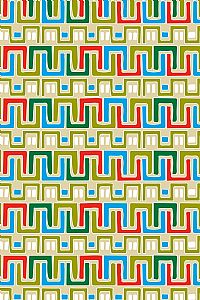 HENIOCHUS PANTS (BEIGE ABSTRACT LABYRINTH PRINT)
