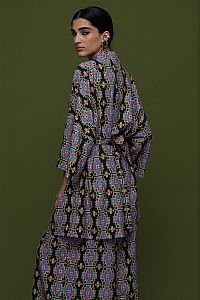 SAITA KIMONO/DRESS (LEONIDIO BLACK PRINT)