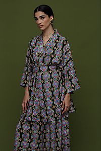 SAITA KIMONO/DRESS (LEONIDIO BLACK PRINT)