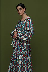 ARGALIOS TOP (PERA MELANA BEIGE PRINT)