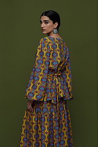 ARGALIOS TOP (LEONIDIO MUSTARD PRINT)