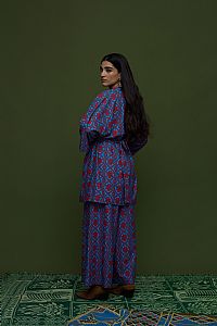 SAITA PANTS (TSAKONIA BLUE&RED PRINT)