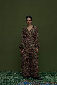 SAITA PANTS (TYROS BORDEAUX PRINT)