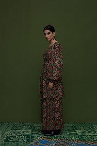 SAITA PANTS (TYROS BORDEAUX PRINT)