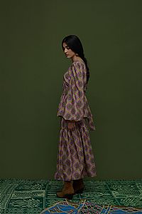 ARGALIOS SKIRT (TYROS OLIVE PRINT)