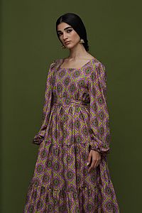 ARGALIOS MAXI DRESS (TYROS OLIVE PRINT)