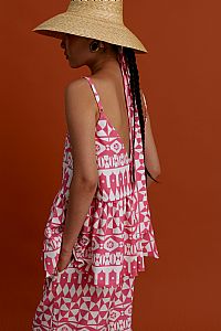 LAGADA Top (White motifs pink)