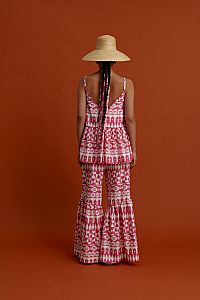 ANAVATOS Pants (White motifs pink)