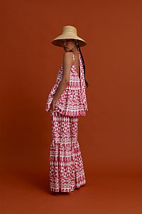 ANAVATOS Pants (White motifs pink)