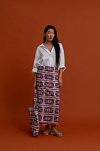 PAREO/SCARF (Pyrgousika Deconstructed blue/red)