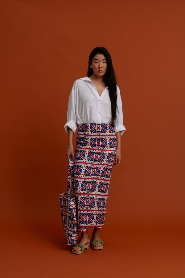 PAREO/SCARF (Pyrgousika Deconstructed blue/red)