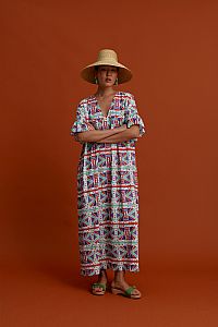 LILIKAS Maxi Dress (Pyrgousika Deconstructed purple/red)