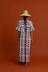 LILIKAS Maxi Dress (Pyrgousika Deconstructed purple/red)