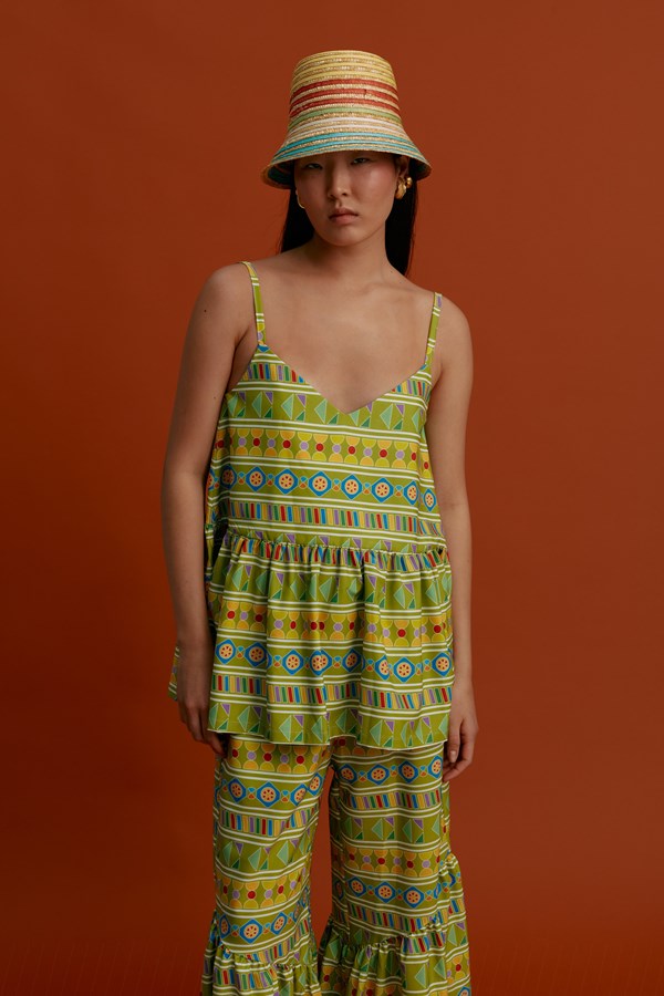 LAGADA Top (Pyrgousika Multi Green)