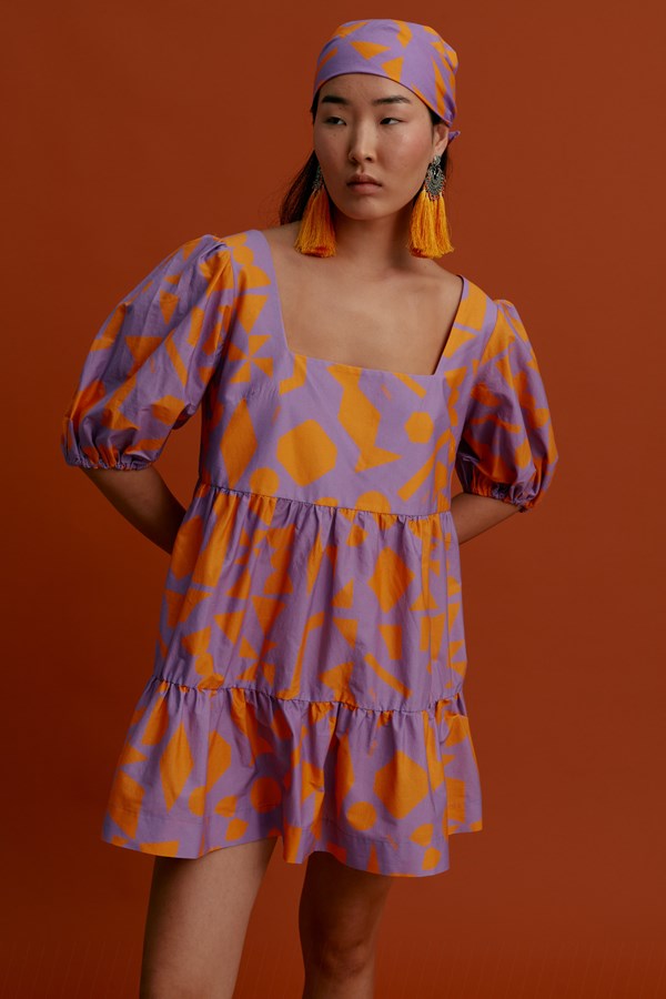 PITIOS Mini Dress (Pyrgousika logo in purple)