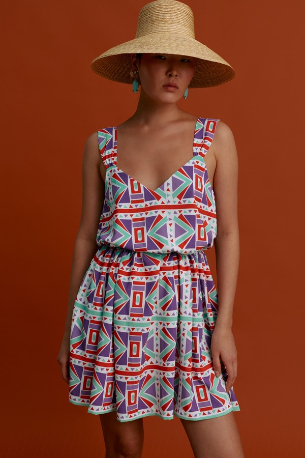 ARMOLIA Mini Dress (Pyrgousika Deconstructed purple/red)