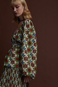 NYMFAIO TOP (KOSOULA BEIGE PRINT)