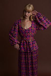 NYMFAIO TOP (LECHOVO MAUVE PRINT)