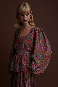 NYMFAIO TOP (FOUTA RED PRINT)