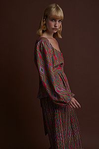NYMFAIO TOP (FOUTA RED PRINT)