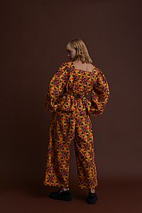 ALIAKMONAS PANTS (LECHOVO MUSTARD PRINT)