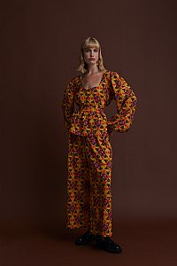ALIAKMONAS PANTS (LECHOVO MUSTARD PRINT)