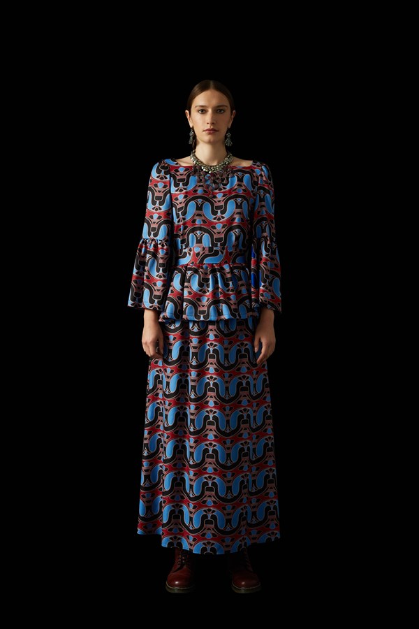 AETOMA MAXI SKIRT (Motiva Bordeaux)