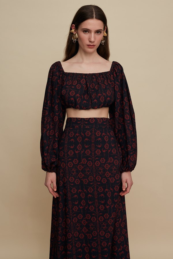 CRETA CROP TOP (TREE OF LIFE B/R PRINT)