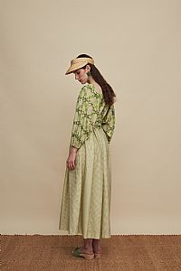 RETHYMNO MAXI DRESS (KOUSKOUSES GREEN PRINT)