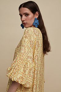 PSILORITIS MAXI DRESS (VOURIA BEIGE PRINT)