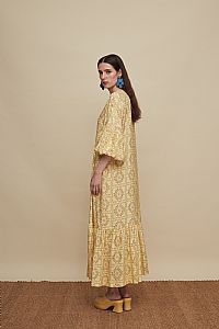 PSILORITIS MAXI DRESS (VOURIA BEIGE PRINT)