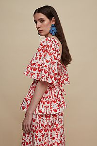 PYRGOS TOP (BIRDS COMPLEX PRINT)