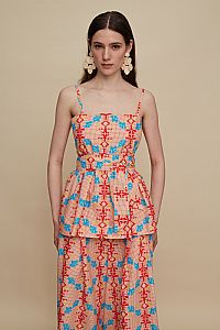 KISSAMOS TOP (KOUSKOUSES RED PRINT)