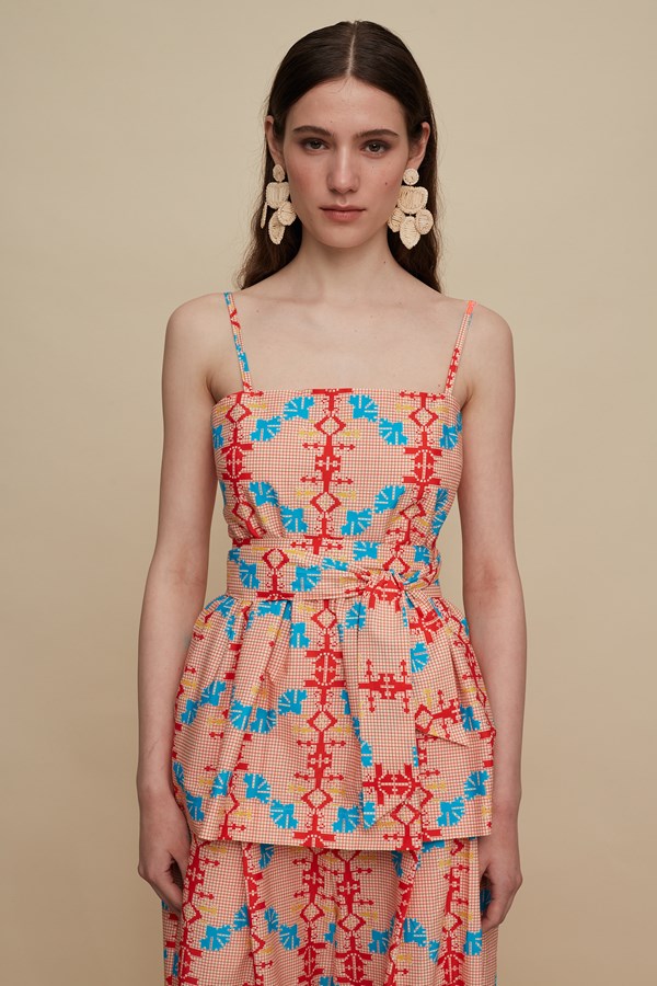 KISSAMOS TOP (KOUSKOUSES RED PRINT)