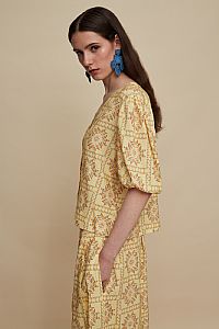 KASTELI SHIRT (VOURIA BEIGE PRINT)