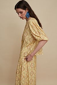 KASTELI SHIRT (VOURIA BEIGE PRINT)