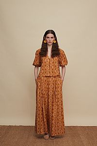 KASTELI SHIRT (VOURIA BROWN PRINT)