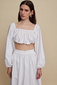 AMNISOS MAXI SKIRT (WHITE EMBROIDERED)