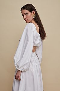 AMNISOS MAXI SKIRT (WHITE EMBROIDERED)