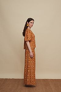 ZONIANA PANTS (VOURIA BROWN PRINT)