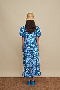 MOURNIA PANTS (VOURIA WHITE/BLUE PRINT)