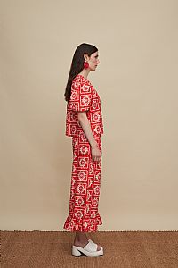 MOURNIA PANTS (VOURIA WHITE/RED PRINT)