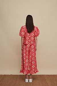 MOURNIA PANTS (VOURIA WHITE/RED PRINT)