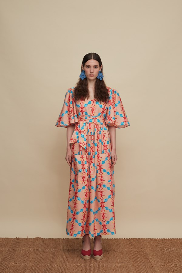 VATOLAKOS MAXI DRESS (KOUSKOUSES RED PRINT)