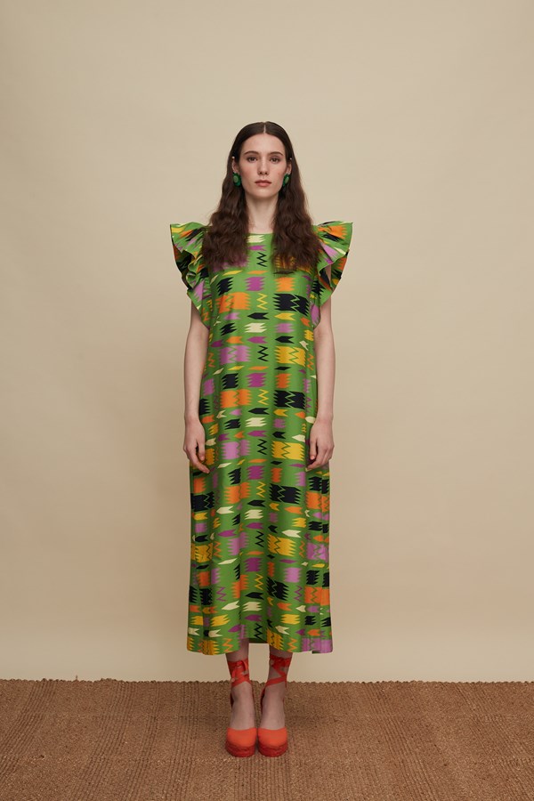 MYLOPOTAMOS MAXI DRESS (PATANIA GREEN PRINT)