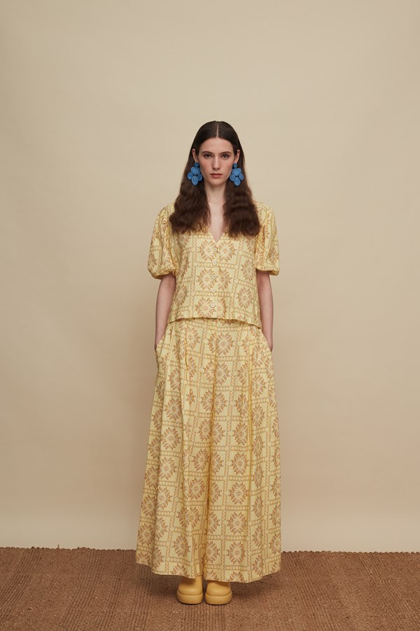 ZONIANA PANTS (VOURIA BEIGE PRINT)