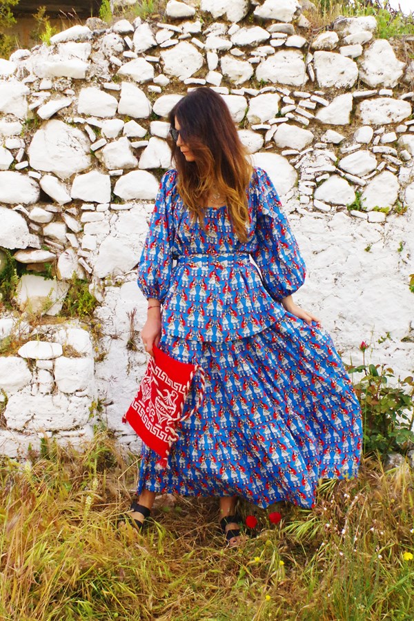 KARIOFILI Skirt (Karaiskakis Print)